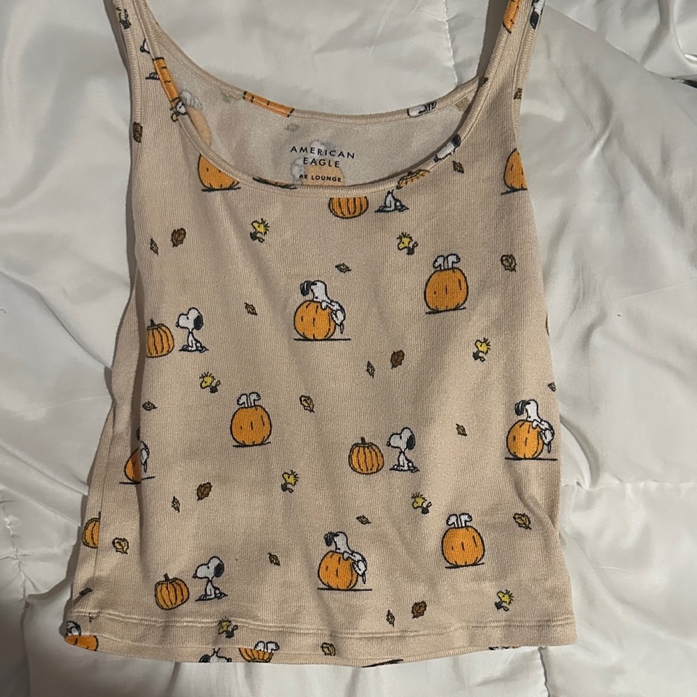 American Eagle Outfitters Snoopy Pumpkin Lounge Top